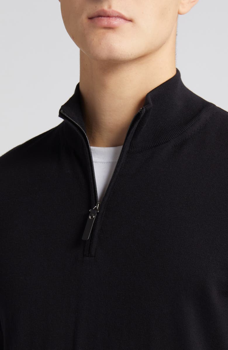 Canali Quarter Zip Cotton Sweater, Alternate, color,