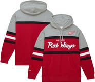 Mitchell & Ness Men's Mitchell & Ness Red/Gray Detroit Red Wings Head Coach Pullover Hoodie