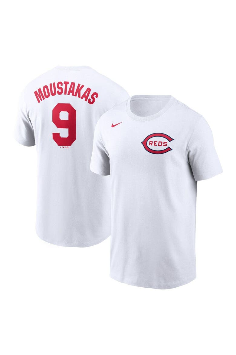Men's Nike Mike Moustakas White Cincinnati Reds 2022 Field of Dreams Name & Number T-Shirt, Main, color, White