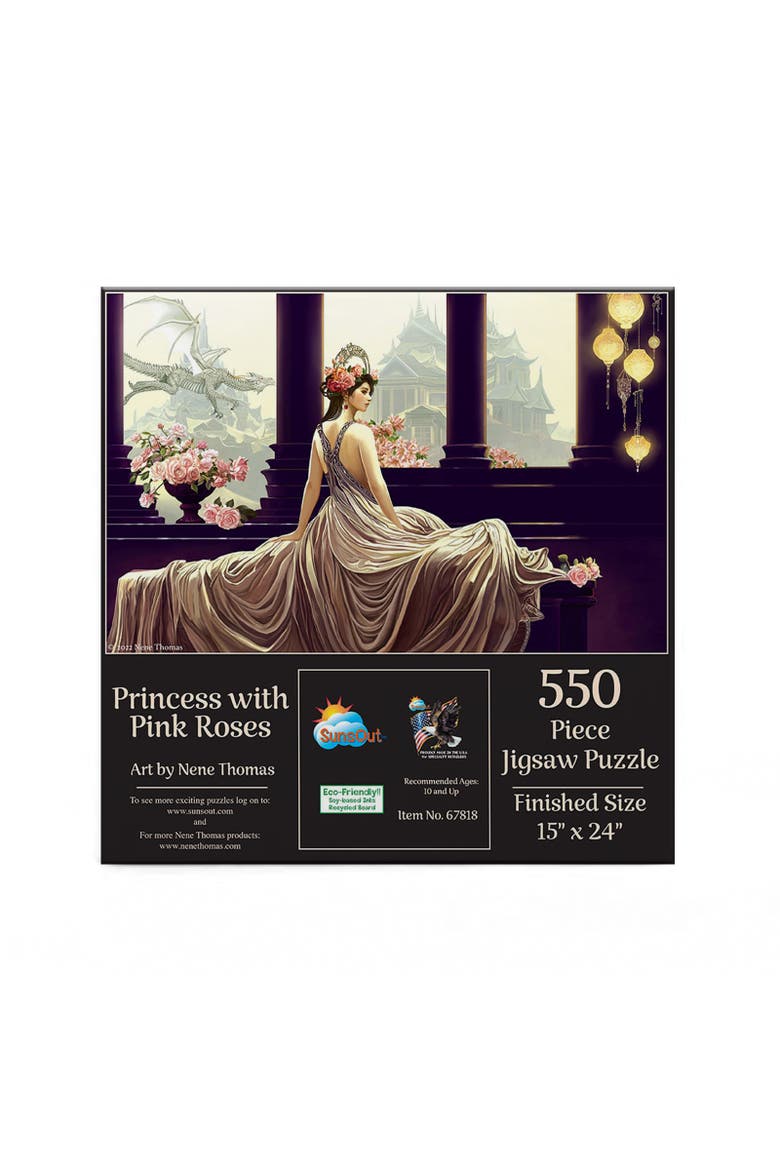 Princess with Pink Roses 550 piece Jigsaw Puzzle for Adults, Alternate, color, Multicolor