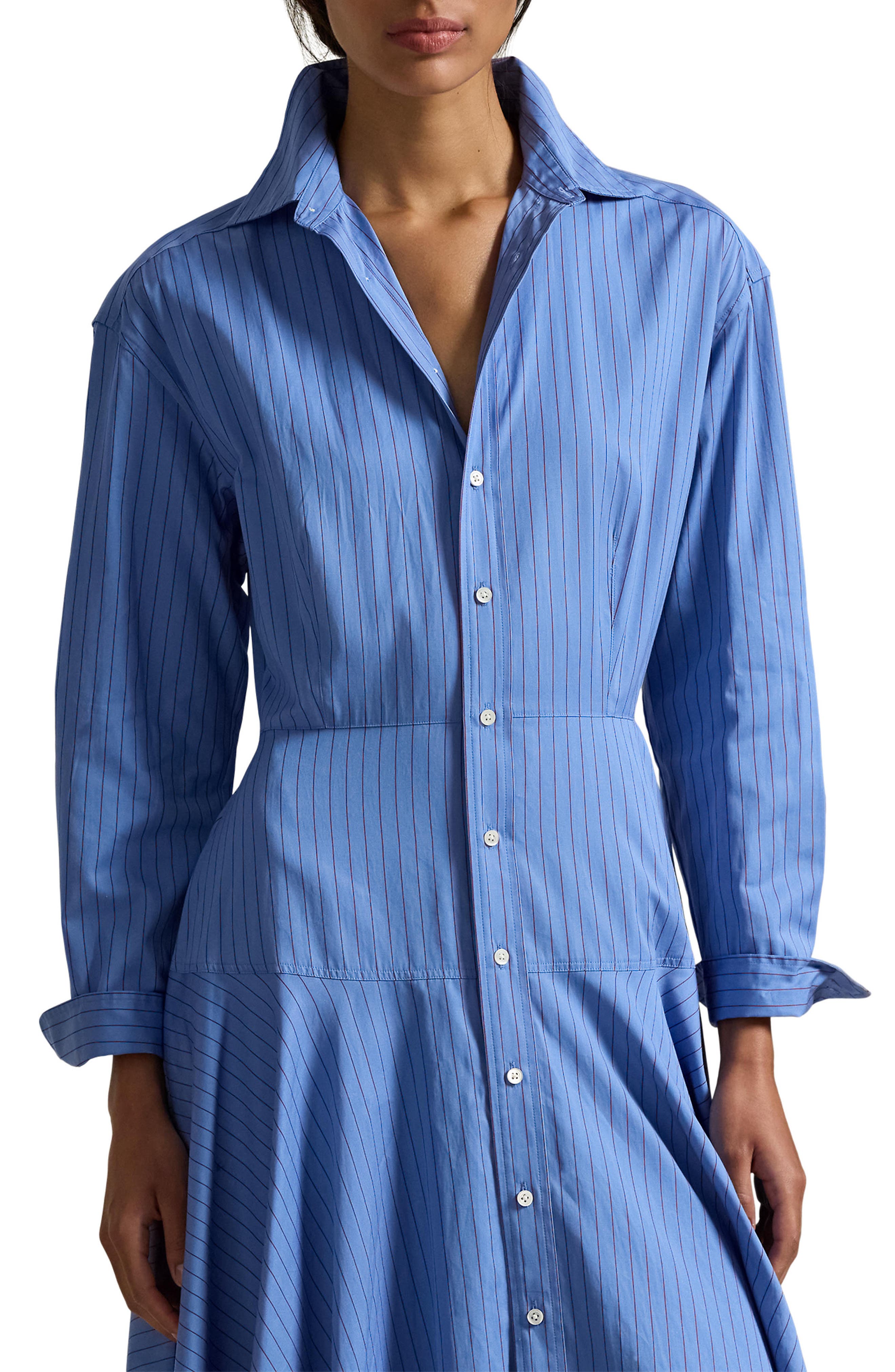 cotton stripe shirt dress Voyage Shirt Dress