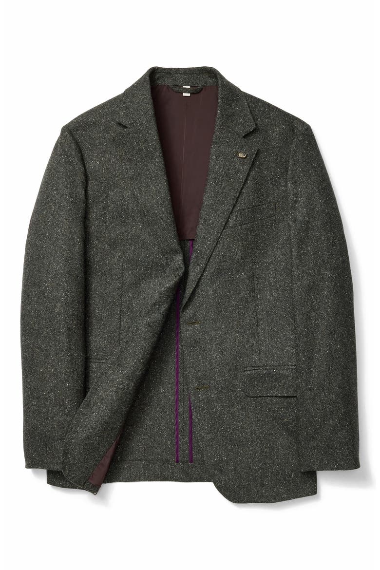 Jetsetter City Tweed Blazer, Alternate, color, OLIVE GREEN