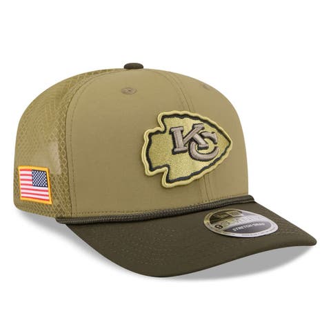 Men's New Era  Green Kansas City Chiefs 2025 Salute to Service 9SEVENTY Adjustable Hat