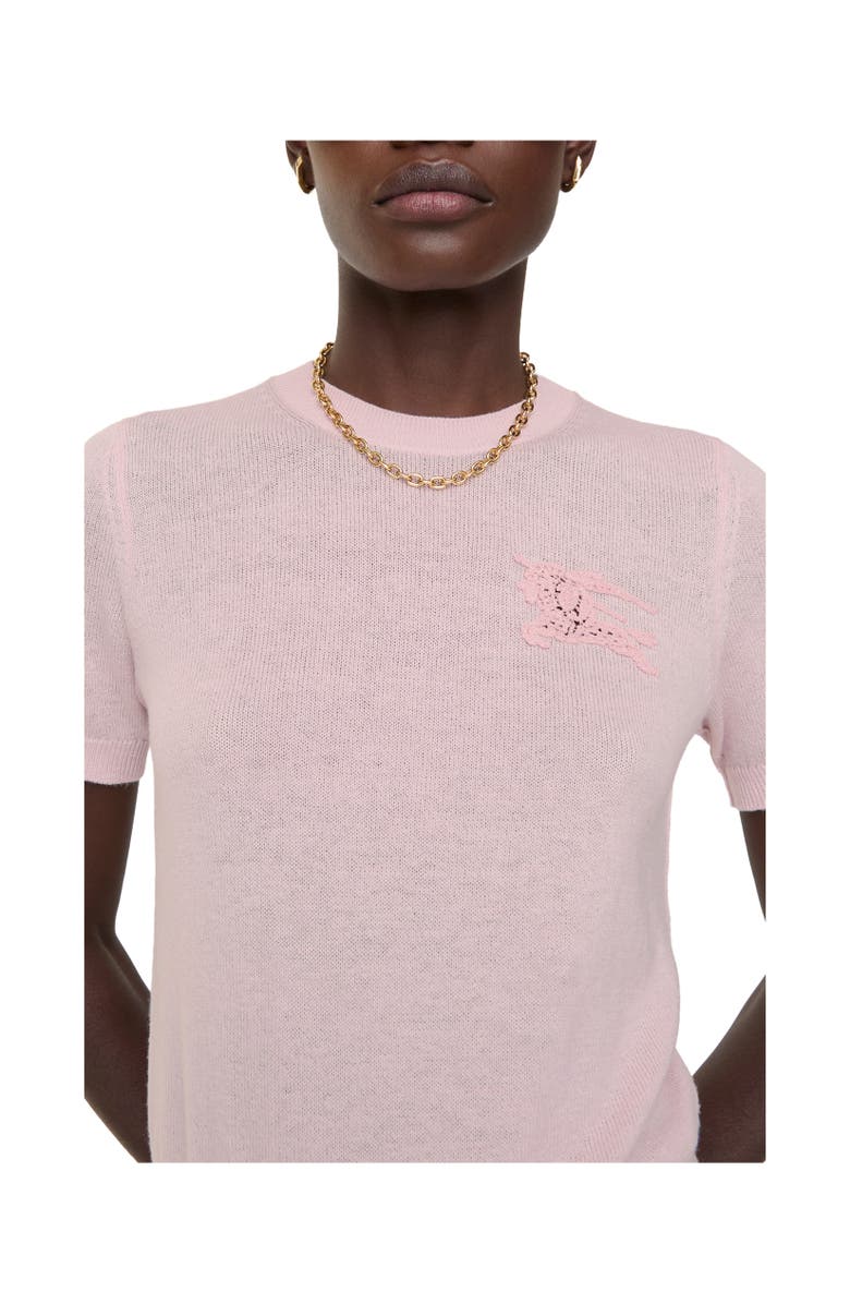 Burberry EKD Wool Cotton Top, Alternate, color, Mallow Pink