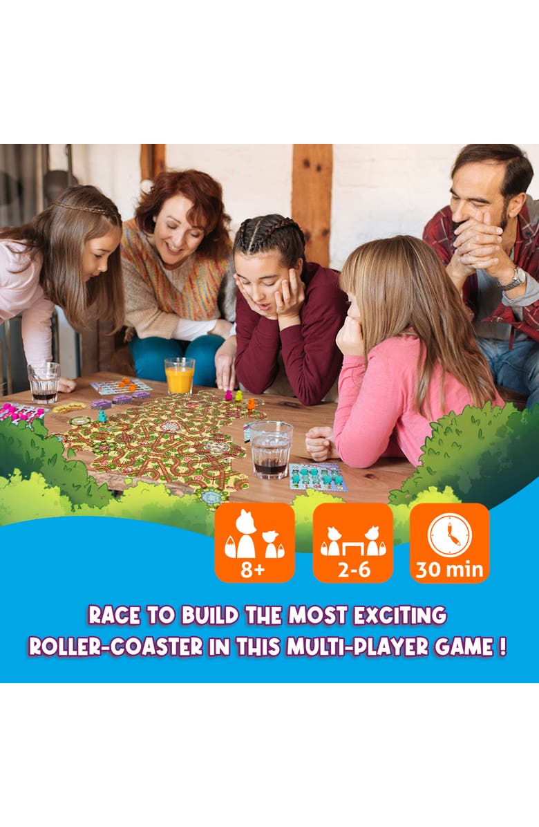 FoxMind Blast Track Tile Laying Board Game, Alternate, color, Multicolored