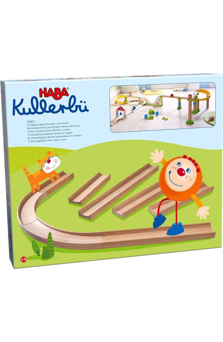 HABA Kullerbu Straight and Curves Track Expansion Set, Main, color, Multi