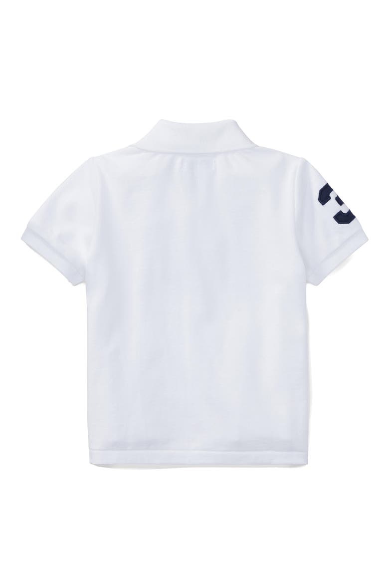 Mesh Sleeve Cotton Polo, Alternate, color, WHITE