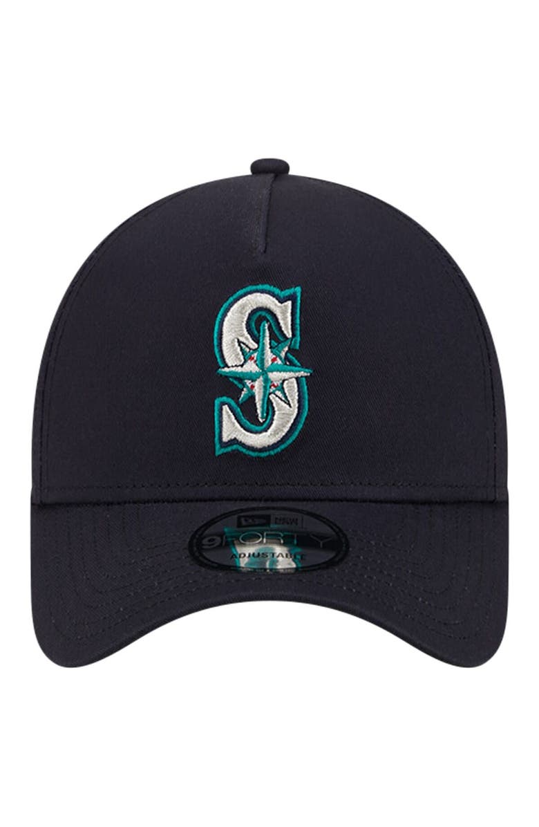 New Era Men's New Era Navy Seattle Mariners Team Color A-Frame 9FORTY Adjustable Hat, Alternate, color, 