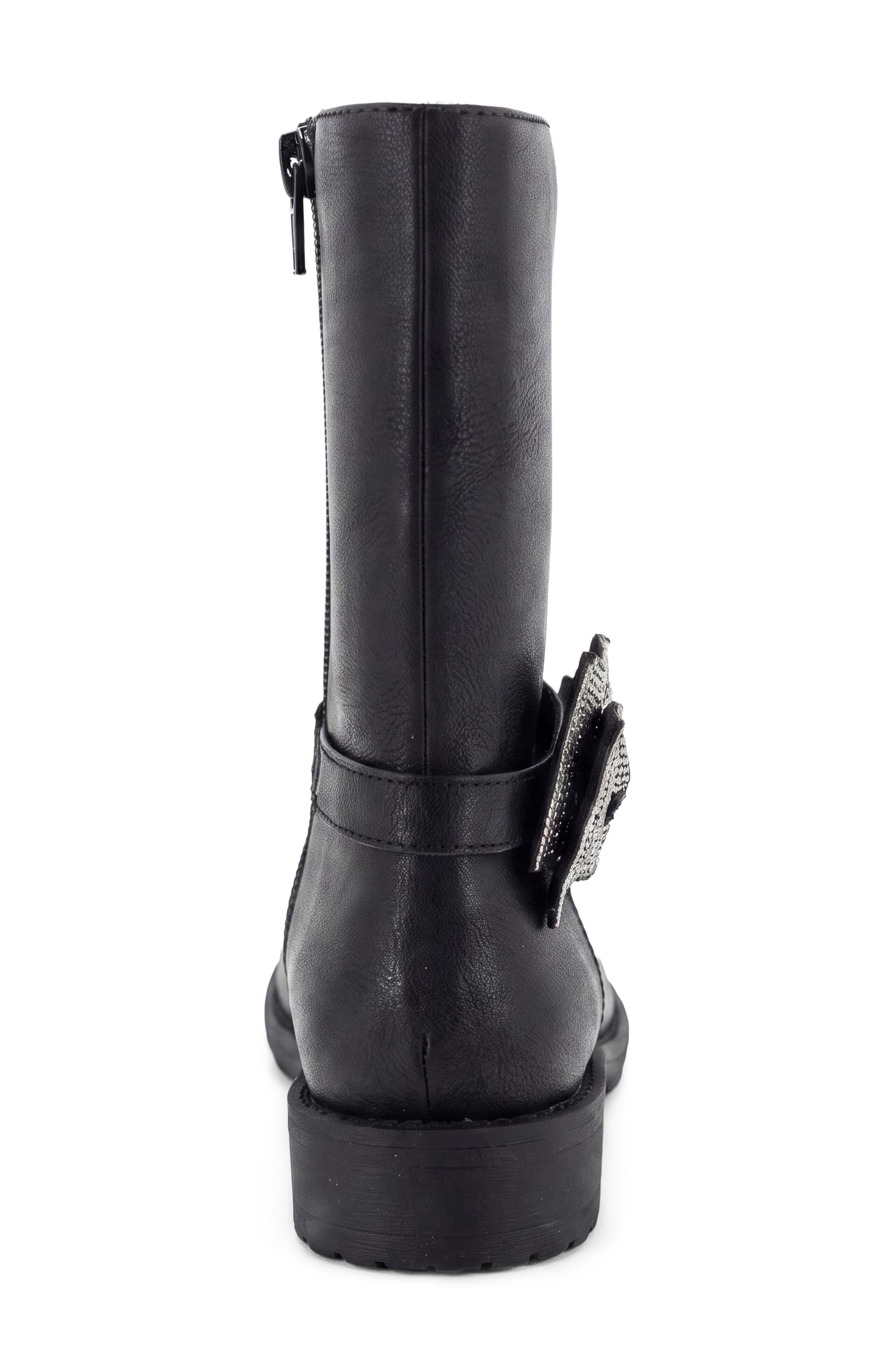 Kids' Galloway Faux Leather Tall Boot, Alternate, color, BLACK