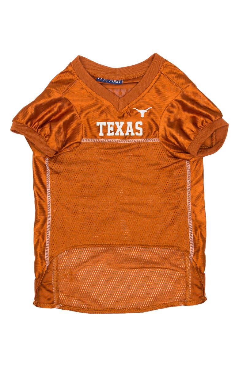 PETS FIRST Texas Longhorns Basketball Mesh Dog Jersey, Alternate, color, Orange
