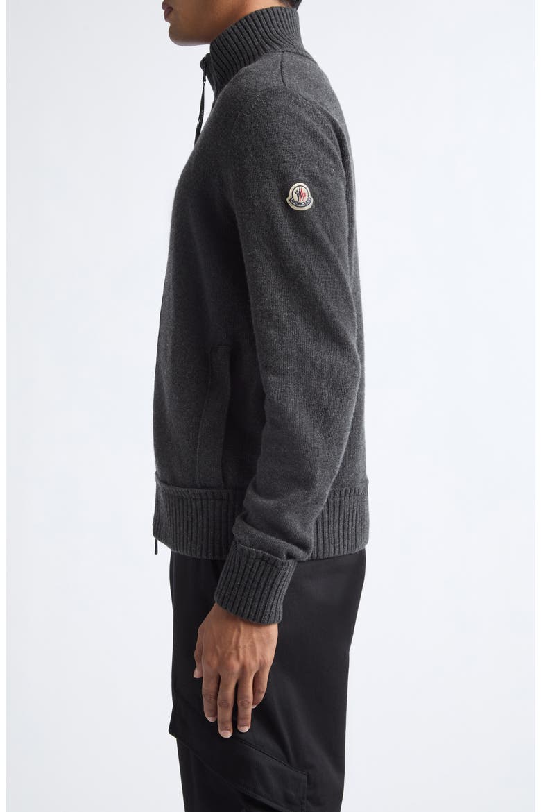 Virgin Wool & Cashmere Cardigan, Alternate, color, CHARCOAL