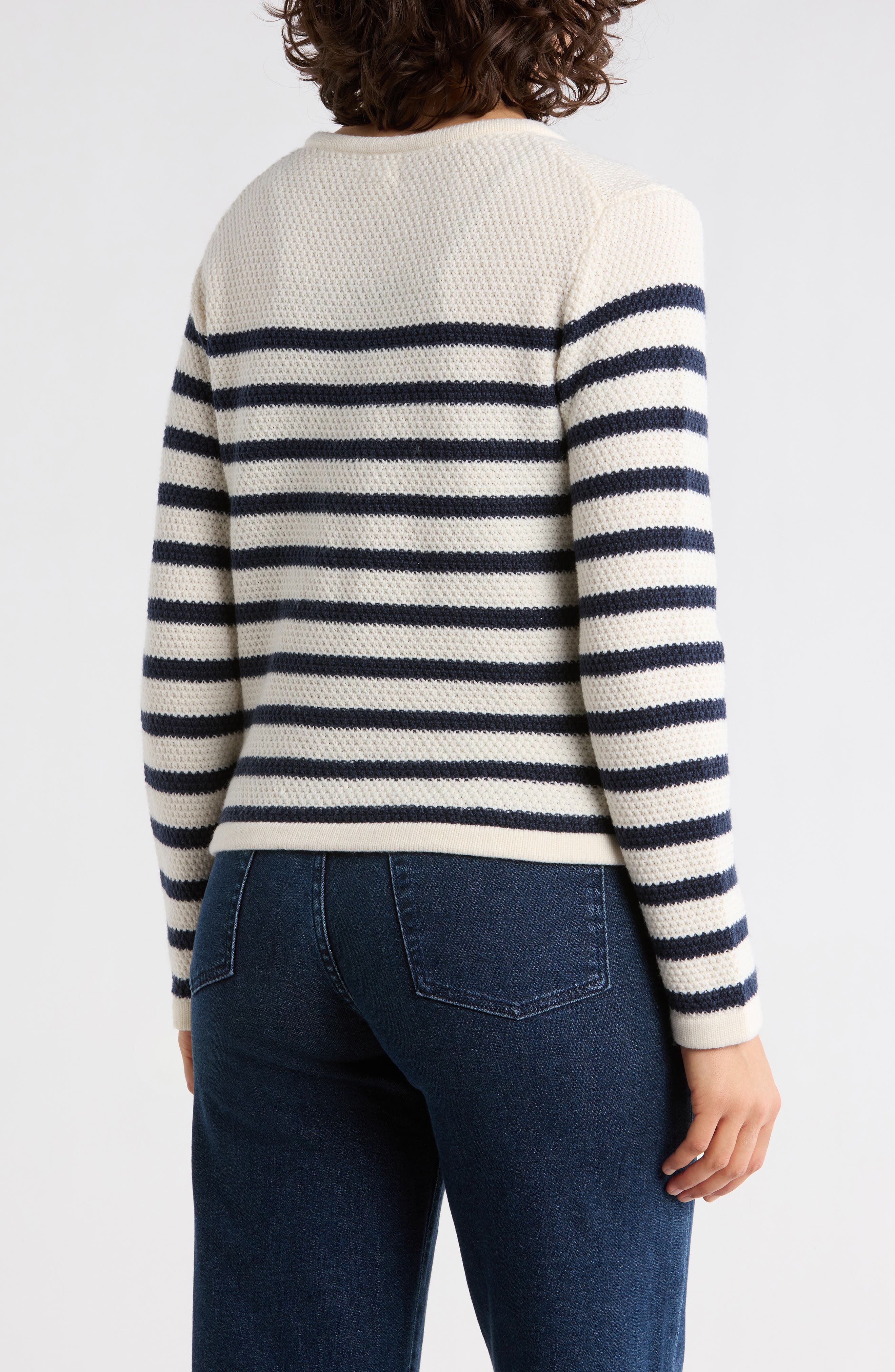 Stripe Sweater Jacket - image 4