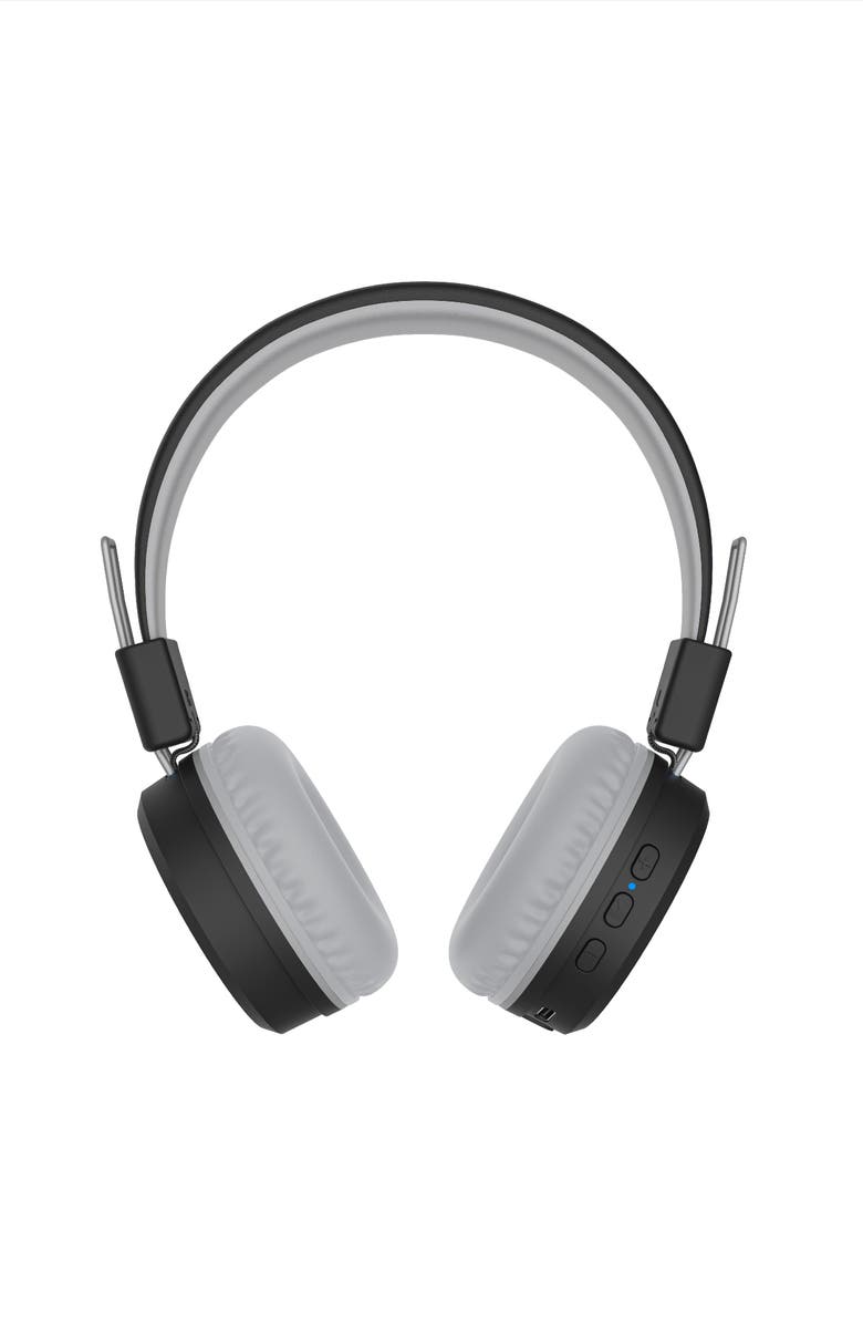 MEE audio KidJamz Share Wireless Headphones for Kids w/ Multipoint Connectivity and LED Lights, Alternate, color, Black/White