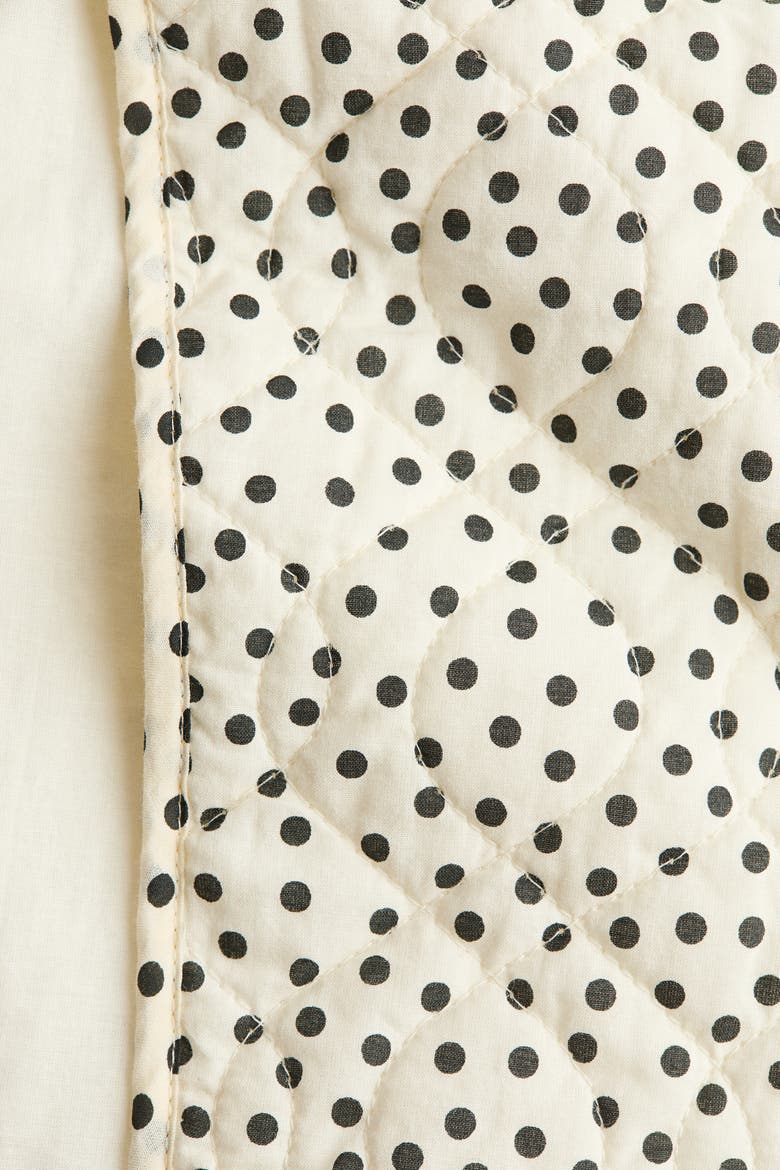 Oversized Quilted Jacket, Alternate, color, Light yellow/dotted