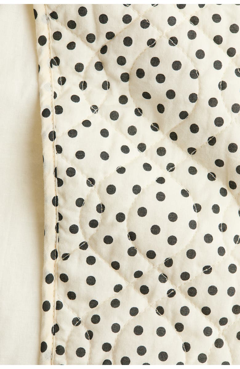 H&M Oversized Quilted Jacket, Alternate, color, Light Yellow/Dotted