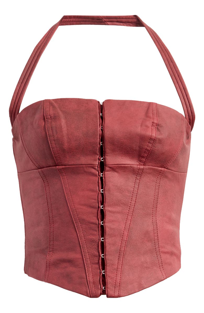 Mistress Rocks Faux Leather Corset Top, Alternate, color,