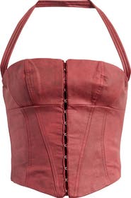 Mistress Rocks Faux Leather Corset Top
