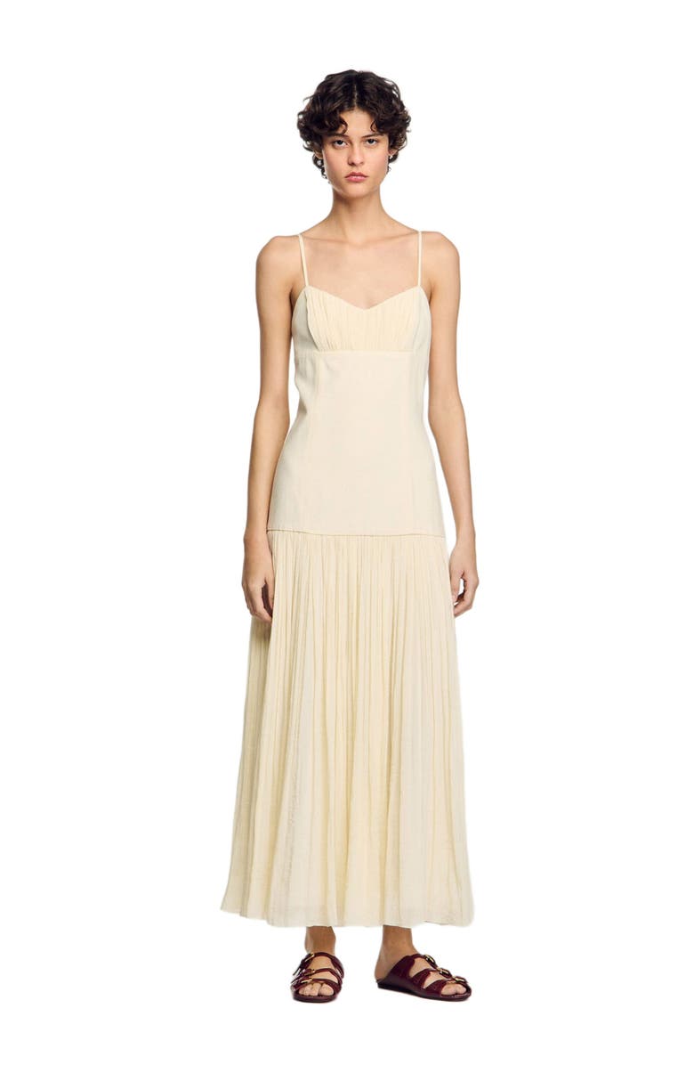 Pleated maxi dress