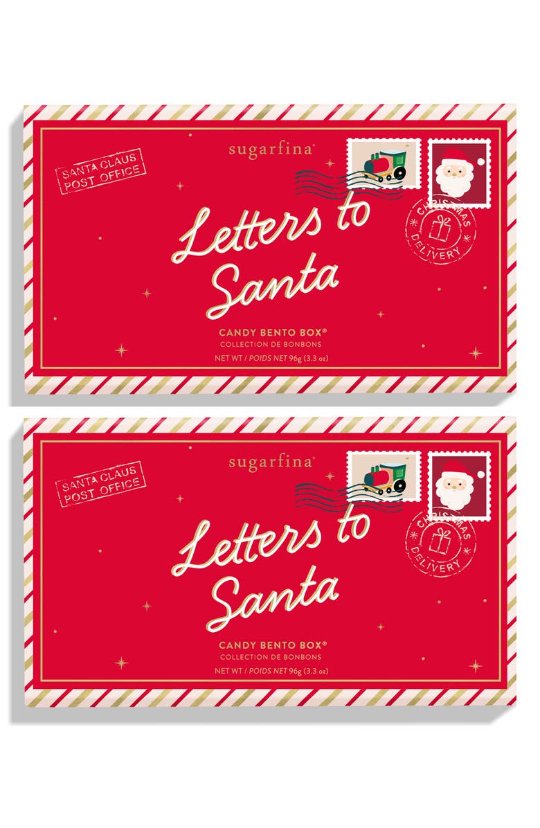 sugarfina Letters to Santa 2-Piece Bento Box Duo, Main, color, 