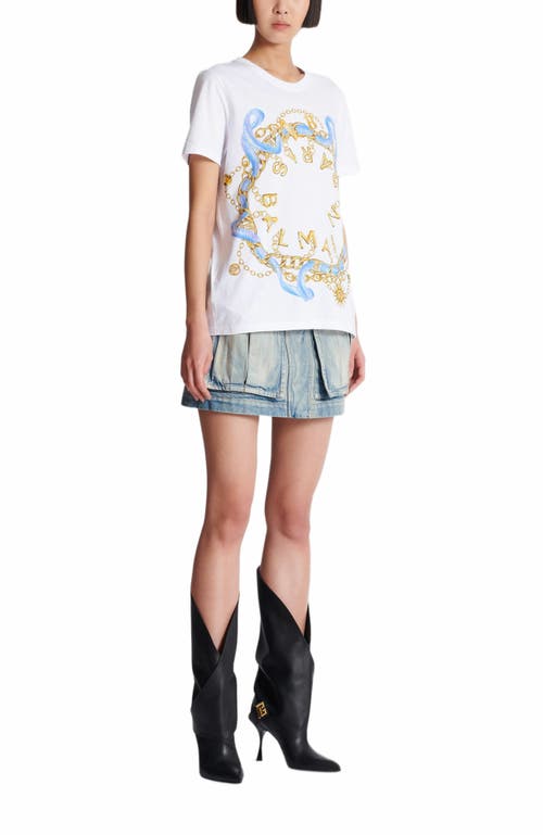 Balmain Paris Chain Print T-shirt