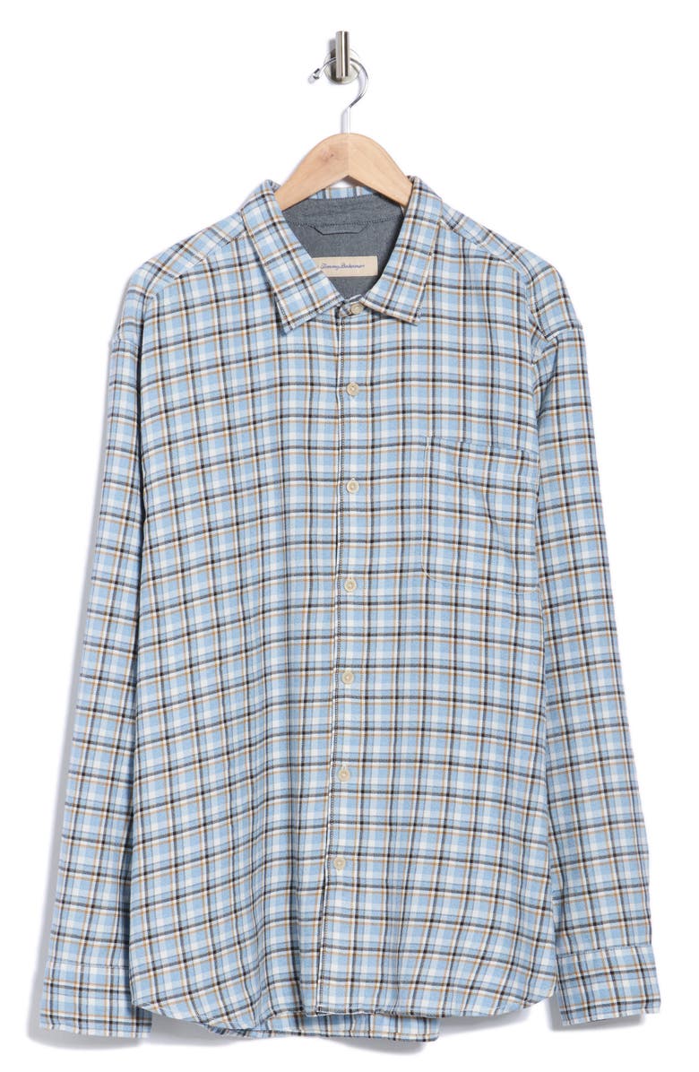 Tommy Bahama Pineview Plaid Twill Button-Up Shirt, Alternate, color, Espionage