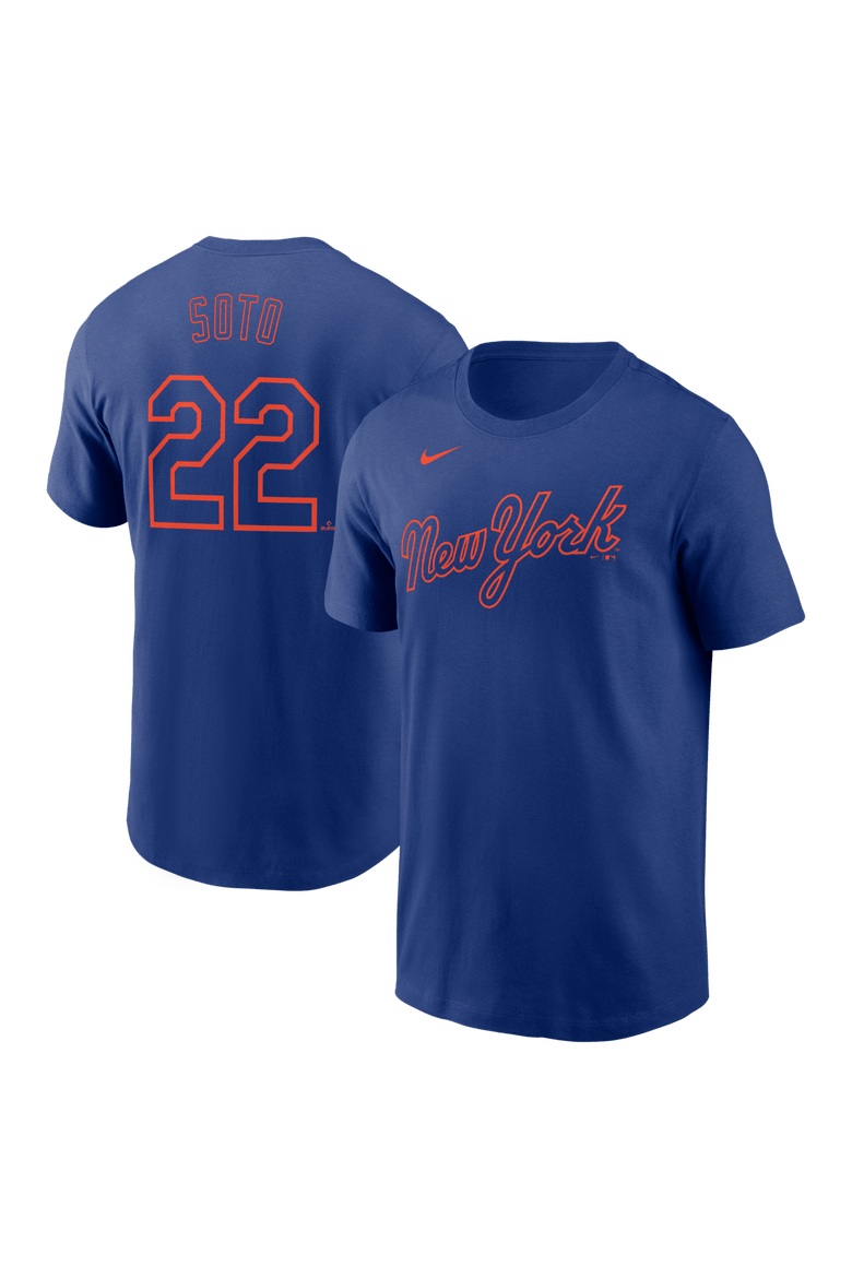 Men's Nike Juan Soto Royal New York Mets Fuse Name & Number T-Shirt, Main, color, Royal
