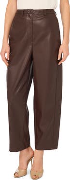 Vince Camuto Barrel Seam Faux Leather Pants