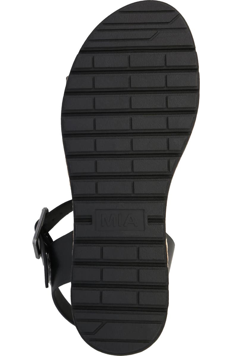 MIA Kiera Ankle Strap Platform Wedge Sandal, Alternate, color, Black/ Natural