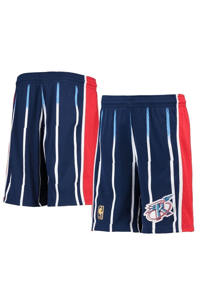Mitchell & Ness Youth Mitchell & Ness Navy Houston Rockets Hardwood Classics Swingman Shorts, Main, color, Navy