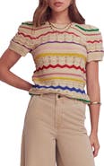 Boden Monica Stripe Pointelle Stitch Top