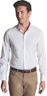 Charles Tyrwhitt Non-Iron Stretch Twill Slim Fit Shirt Single Cuff