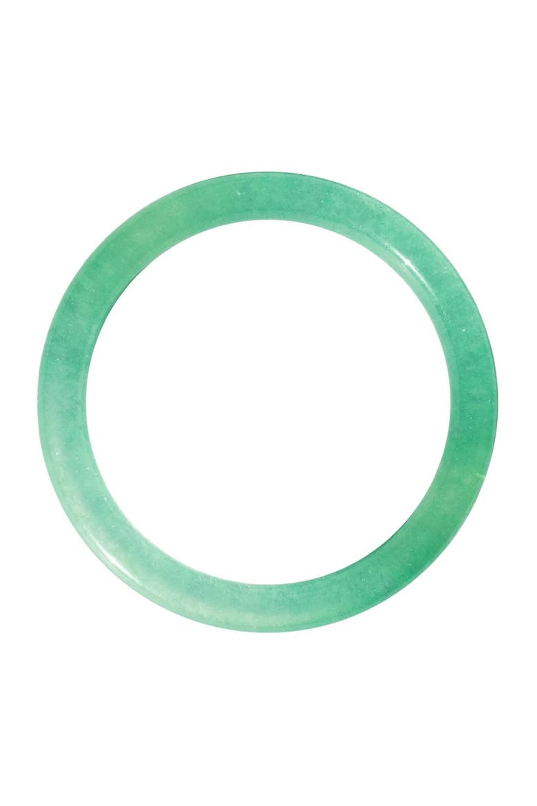 Pond Cyan Skinny Round Jade Stone Bangle, Alternate, color, Cyan