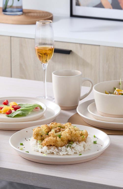 Stone Lain Jules Stoneware 16-piece Dinnerware Set In White