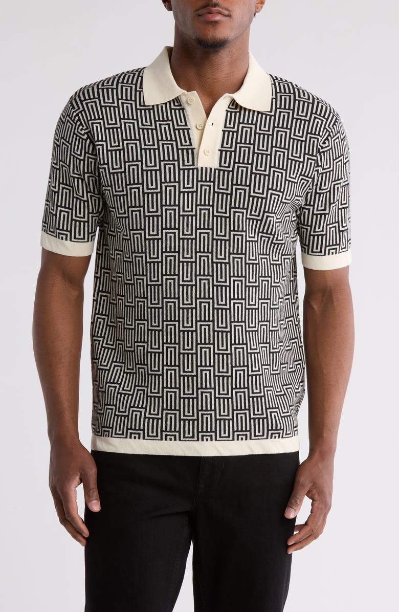 TRUTH Patterned Short Sleeve Polo, Main, color,