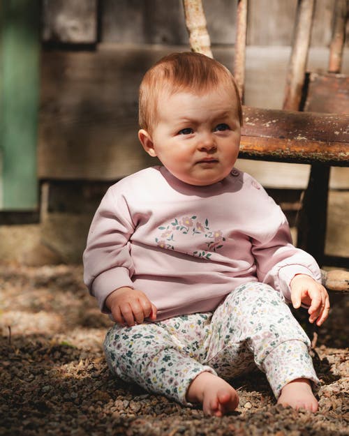 Deux Par Deux Organic Cotton Evolutive Pant And Long Sleeve Top Set In Pink