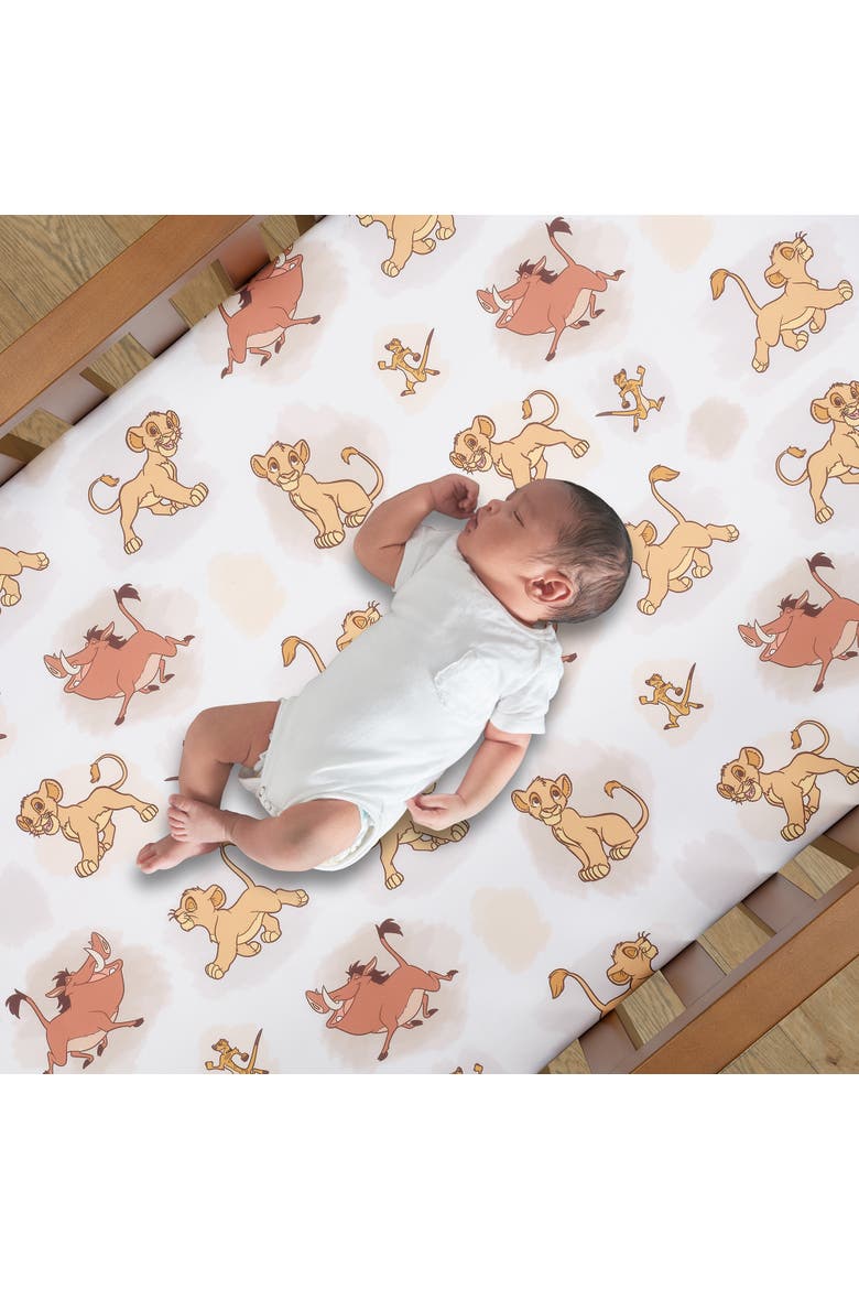 Disney Baby Lion King Safari 3-Pc Infant Nursery Crib Bedding Set, Alternate, color, Brown