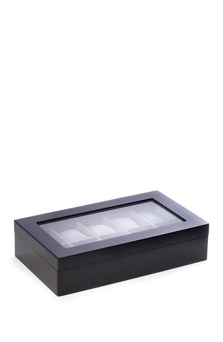 Bey-Berk Matte Black Wooden Watch Case, Alternate, color, NO COLOR