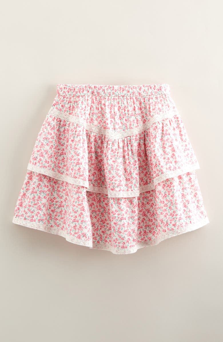 Nordstrom Kids' Lace Trim Ruffle Skort, Main, color, 