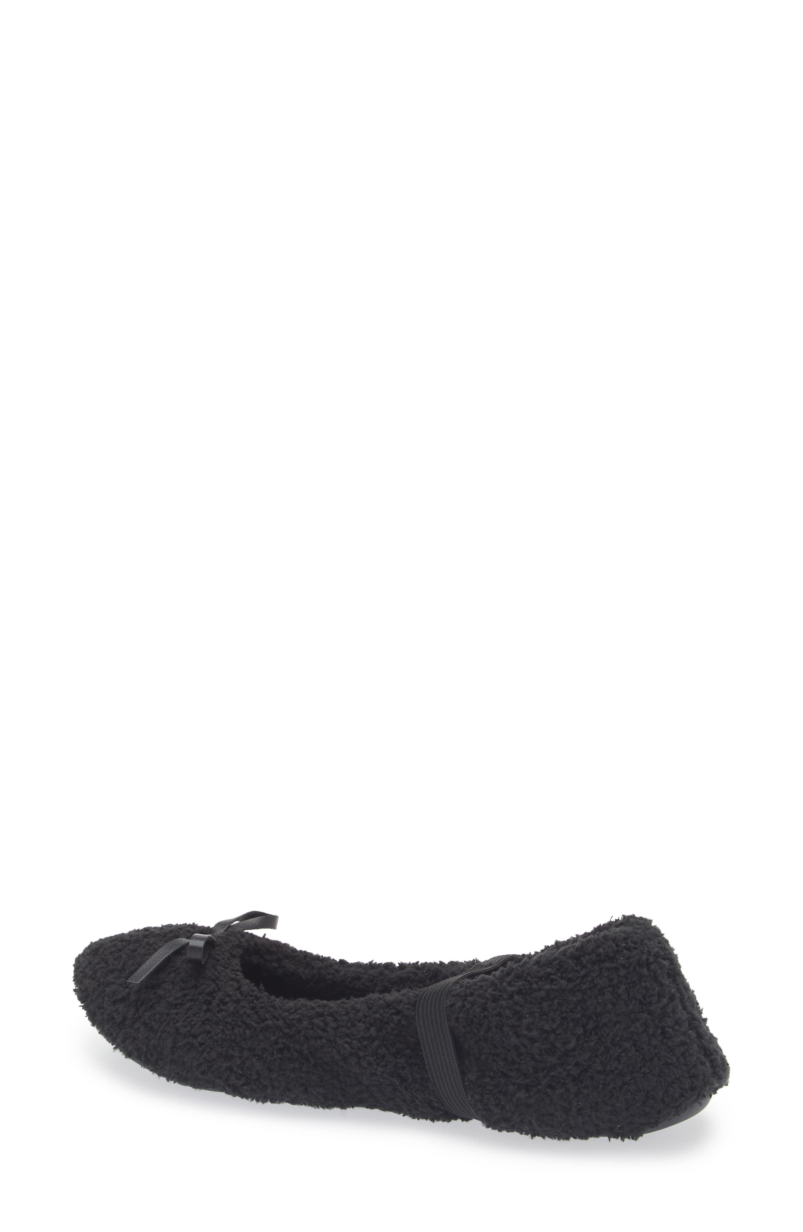 SKIMS Cozy Ballet Slipper, Alternate, color, Onyx