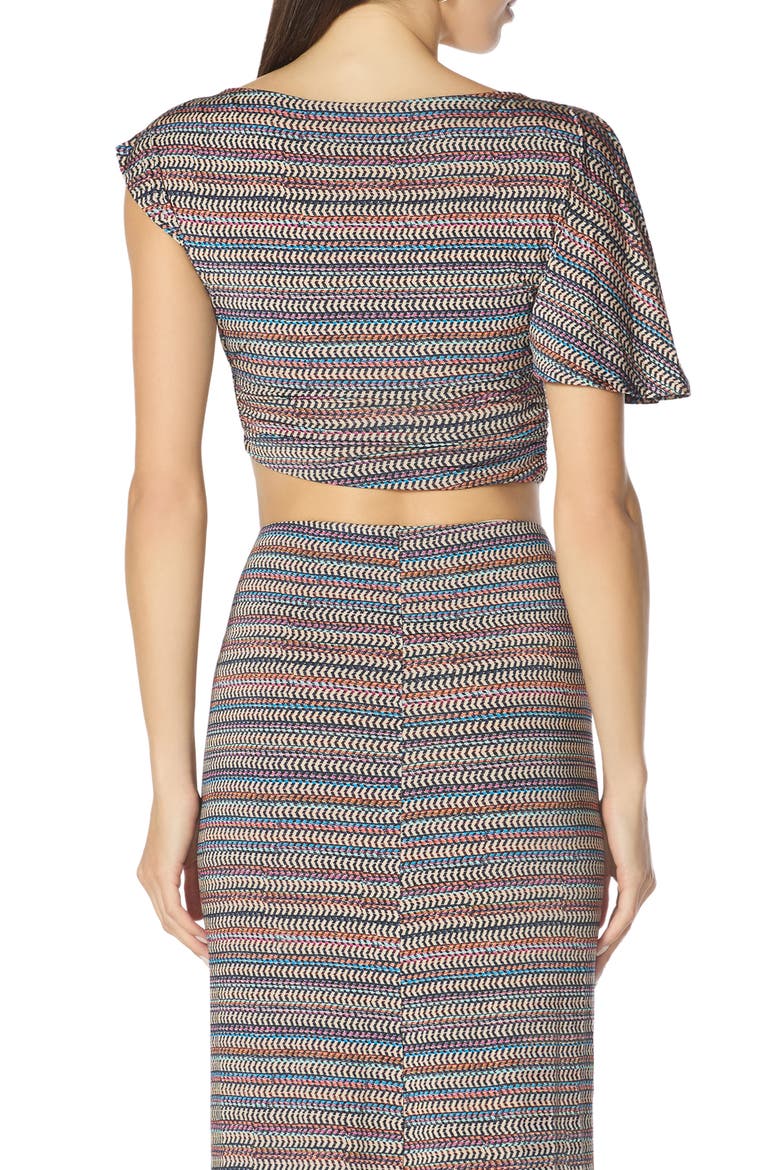 Perla Asymmetric Crop Top, Alternate, color, CHEVRON STRIPE