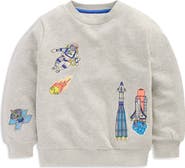 Mini Boden Kids' Badge Appliqué Sweatshirt