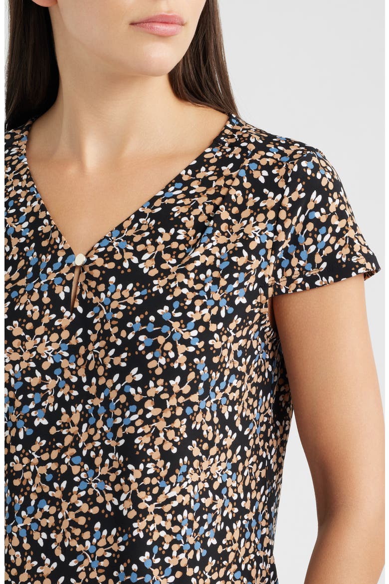 Print One-Button Top, Alternate, color, ANNE BLACK MULTI