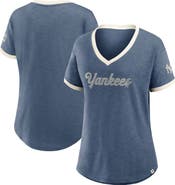 FANATICS Women's Fanatics Navy New York Yankees Cooperstown Collection Vintage Play​ V-Neck T-Shirt