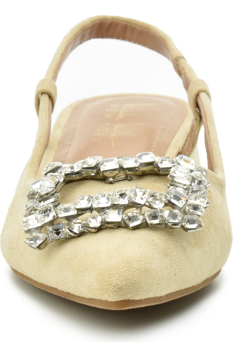 Nicole Miller Jewel Embellished Slingback Pump, Alternate, color, Beige Suede