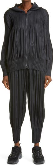 Issey Miyake Pleats Please Silver Long Sleeve Button Up