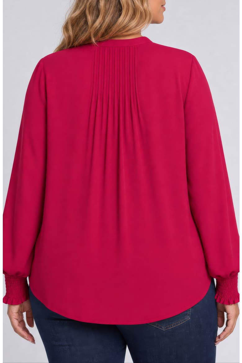 Pleat Smocked Peasant Blouse, Alternate, color, JAZZY