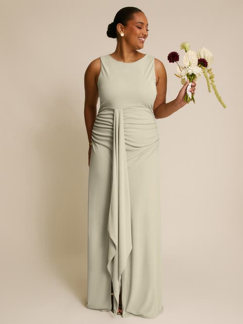 Six Stories Drape Gathered Sleeveless Stretch In Green