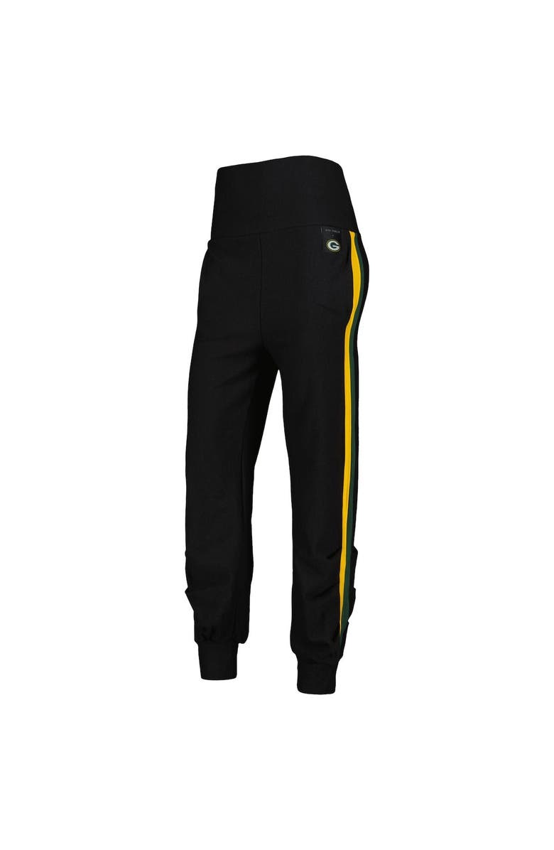 KIYA TOMLIN Women's KIYA TOMLIN Black Green Bay Packers Stripe Tri-Blend Joggers, Alternate, color, 