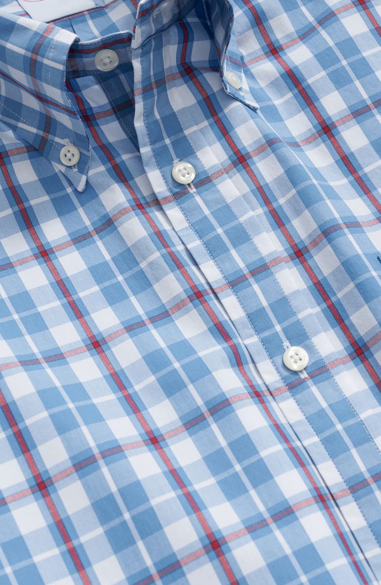 Brooks Brothers Friday Poplin Plaid Cotton Oxford Cloth Button-Down Shirt, Alternate, color, Ultramarinepld