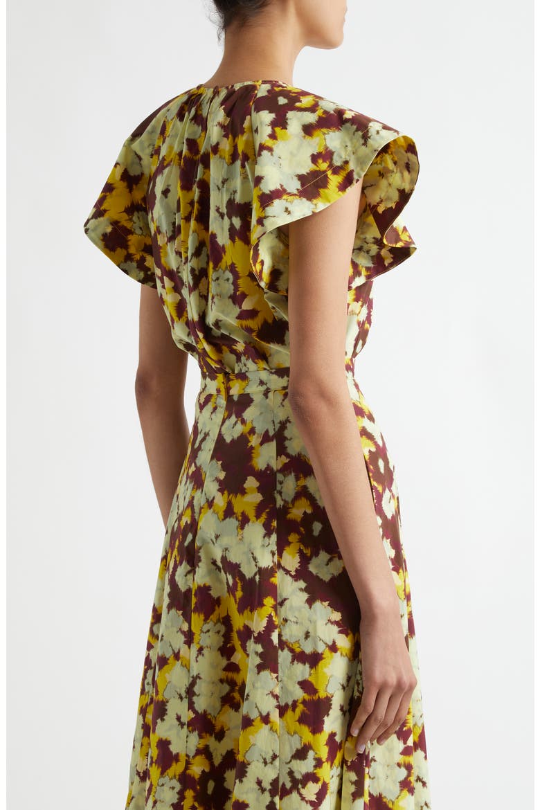 Rumi Print Flutter Sleeve Top, Alternate, color, ACACIA